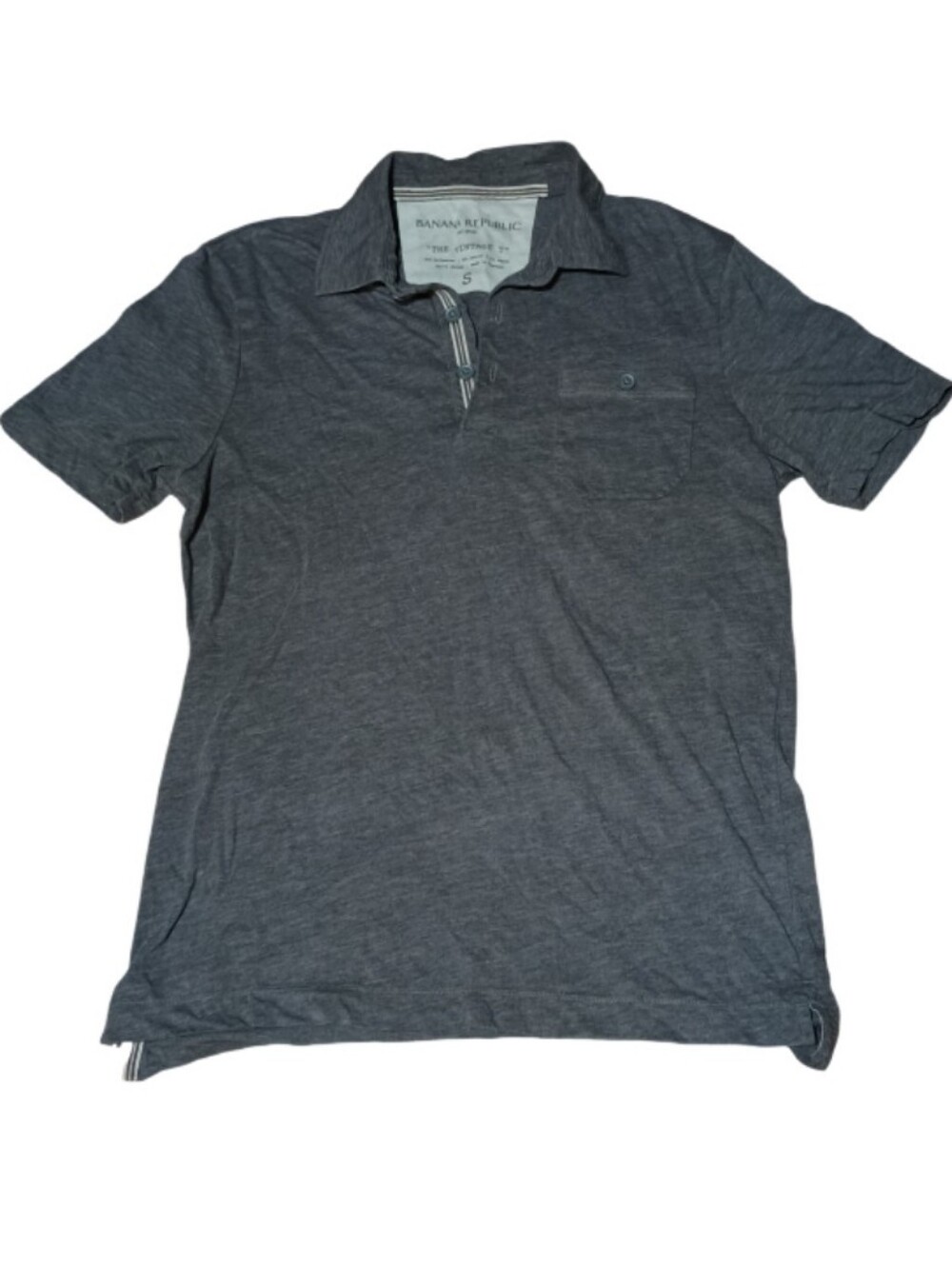 Banana Republic Men's Heather Dark Gray Polo